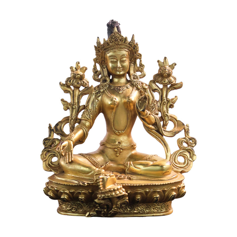 清代铜胎度母佛像